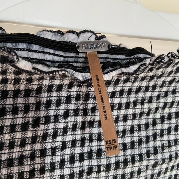 Black & White Checkered Harlow Tube Top - Picture 2 of 2